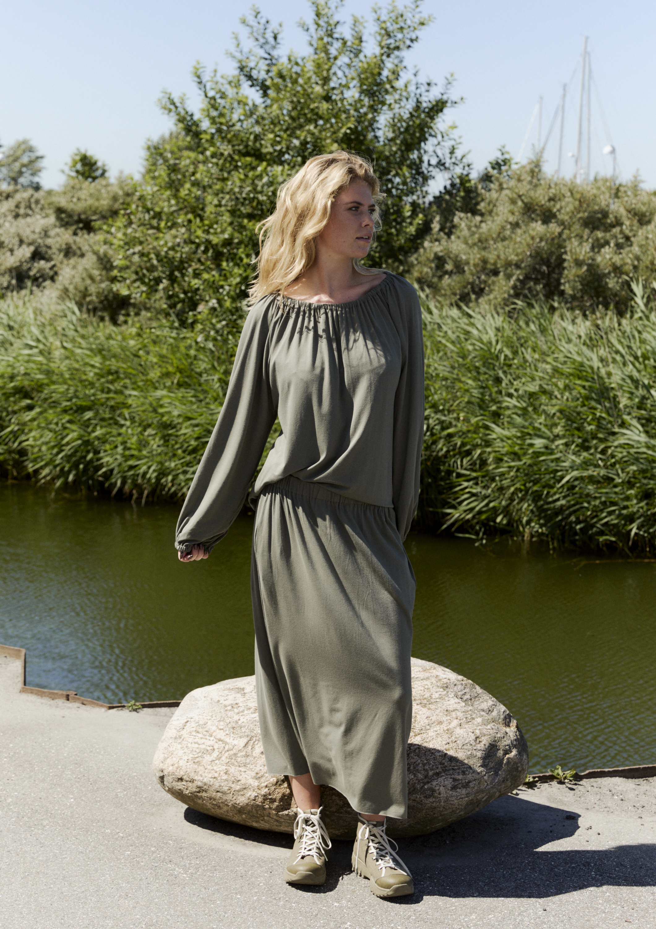 HSCP Bluse Lenzing®Ecovero grün XS - XL