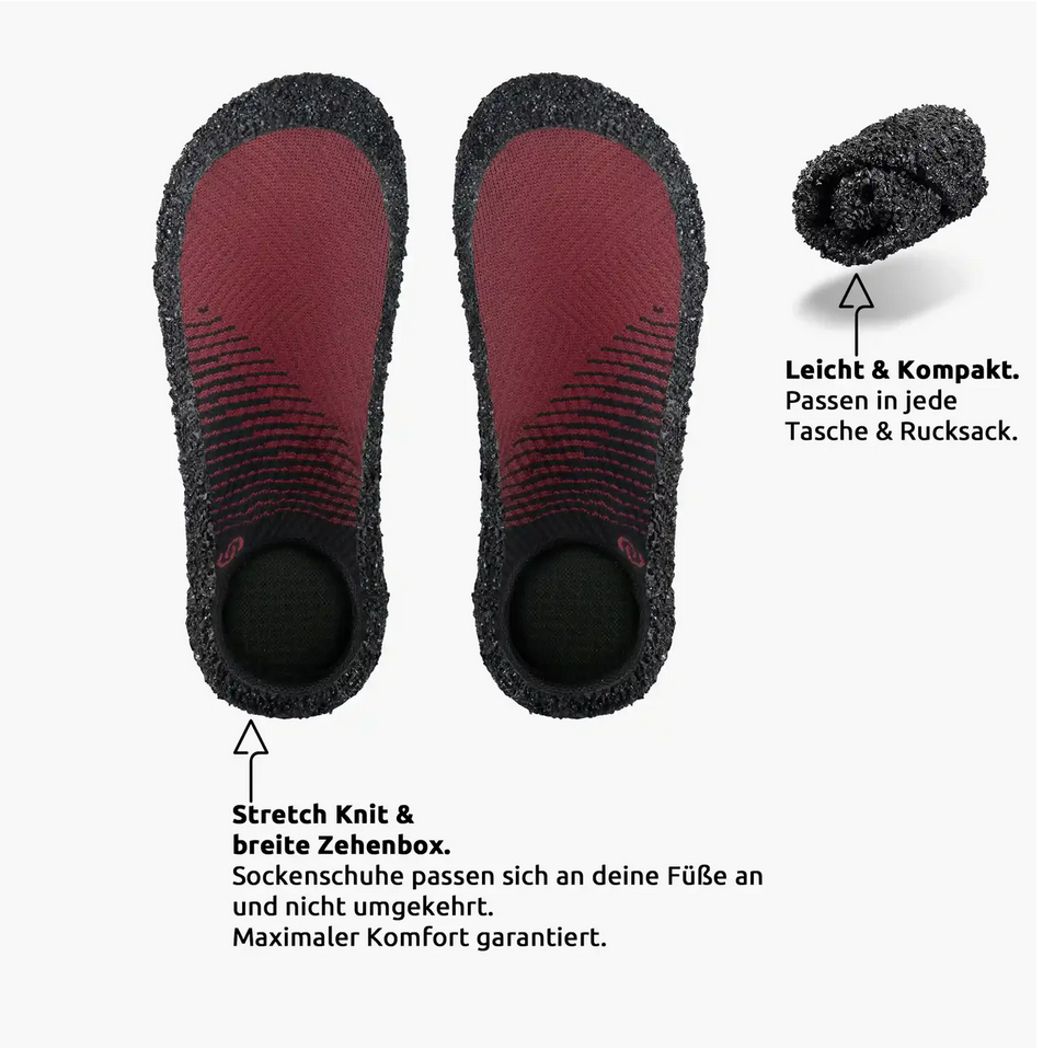 SKINNERS Sockenschuhe Comfort carmine