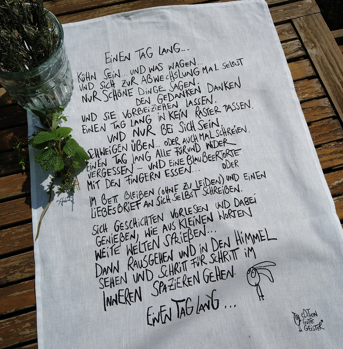 Geschirrtuch "Einen Tag" - eDITION GUTE GEISTER   