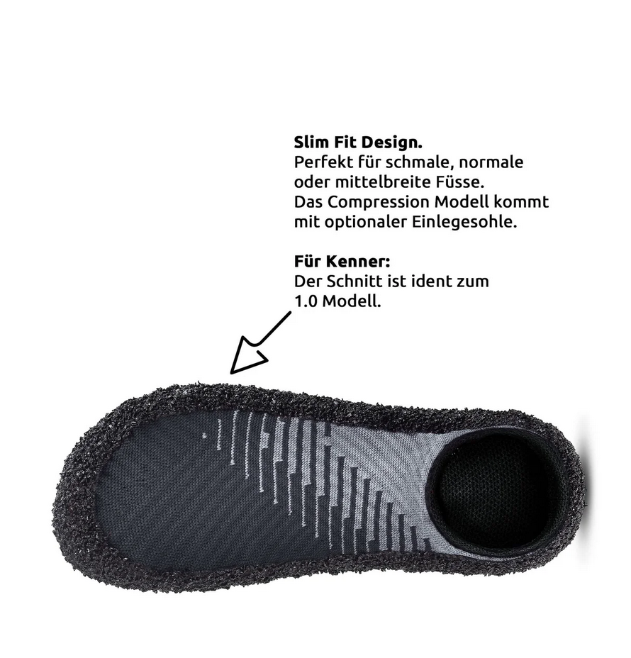 SKINNERS Sockenschuhe Compression stone