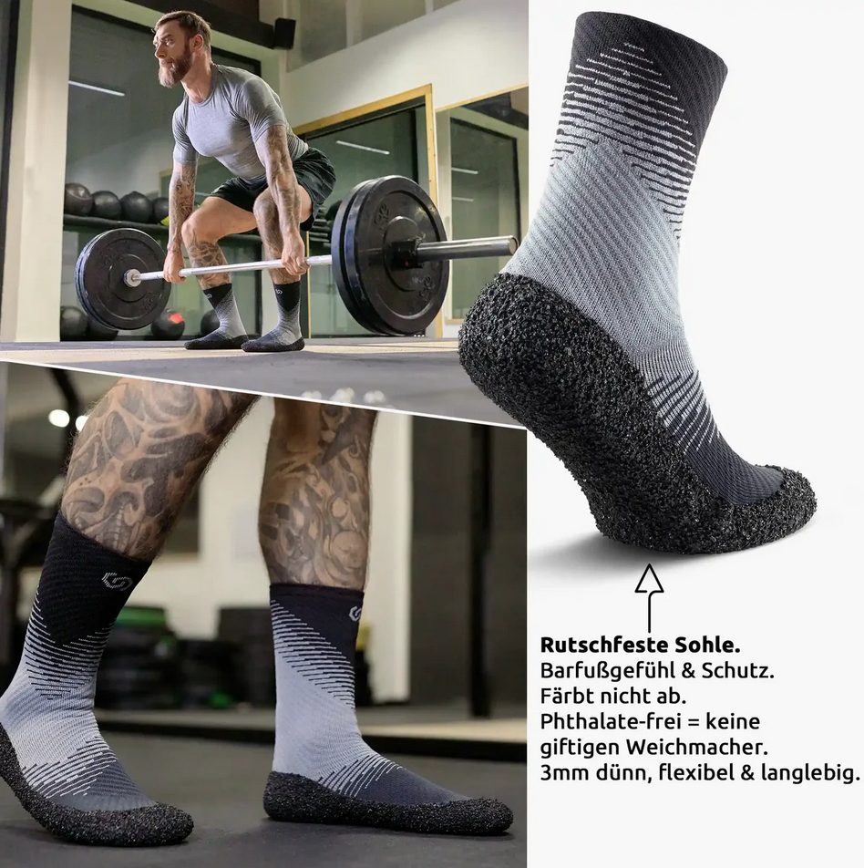 SKINNERS Sockenschuhe Compression stone