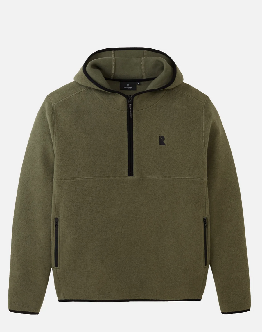 CAIMITO Fleece Hoodie, Biobaumwolle  green