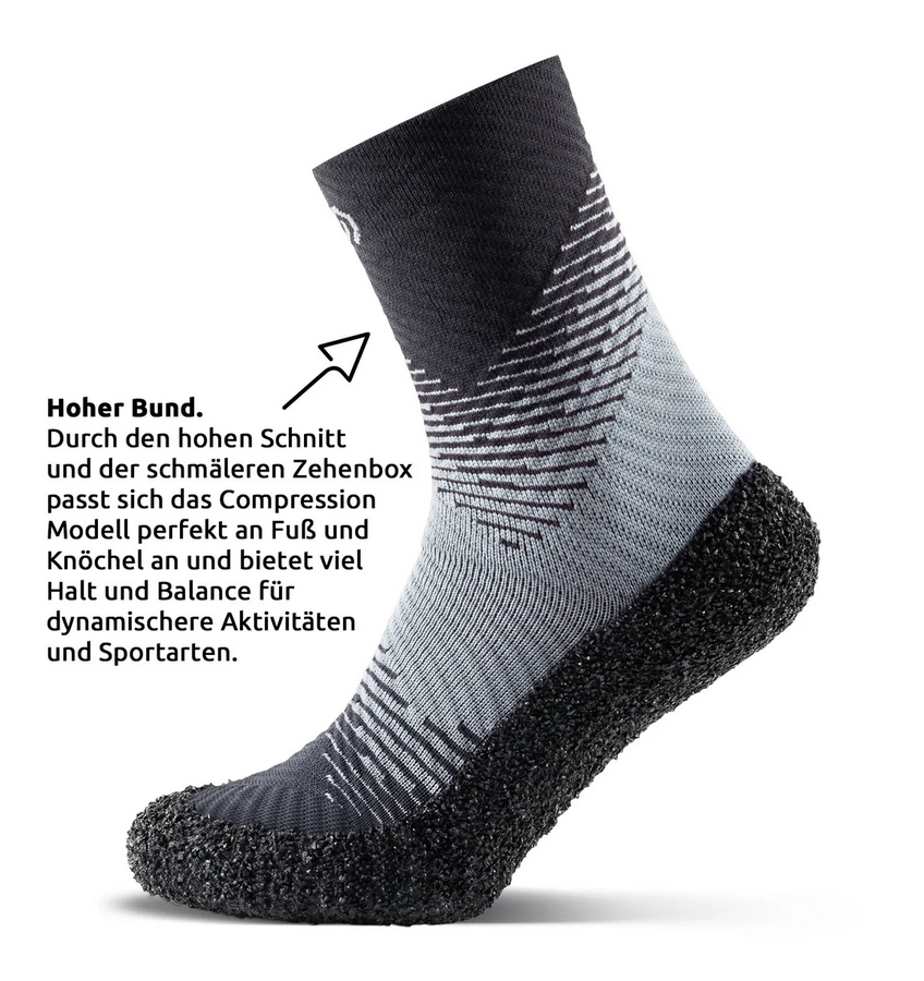 SKINNERS Sockenschuhe Compression stone