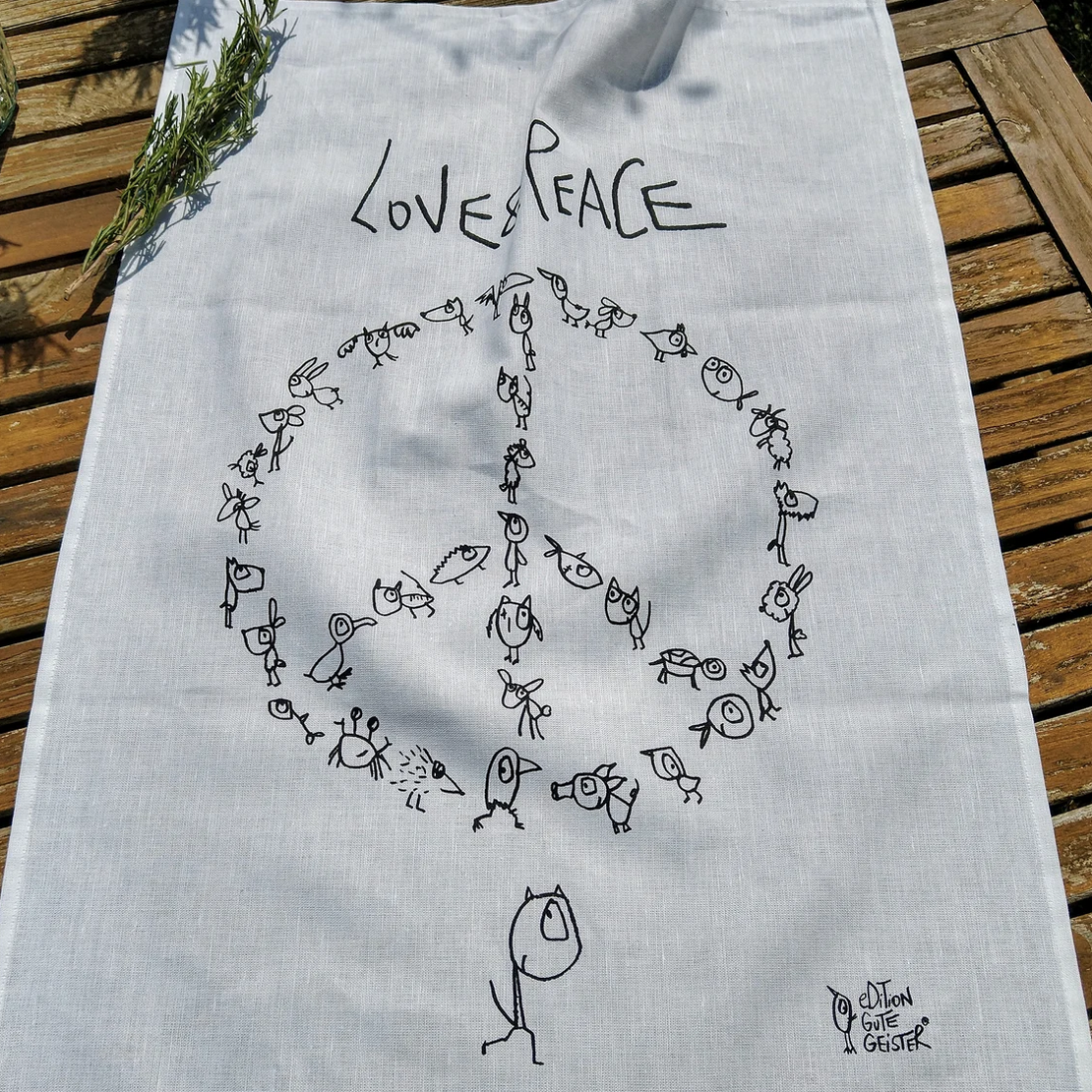 Geschirrtuch "Love & Peace" - eDITION GUTE GEISTER  